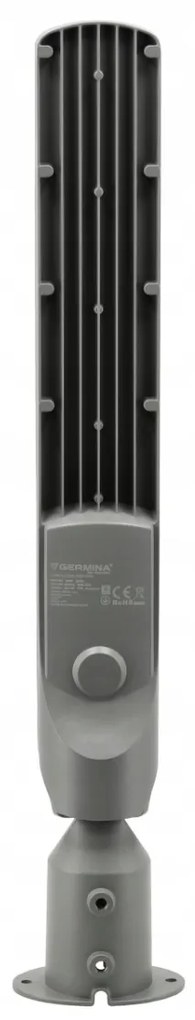 Germina LED pouličná lampa / lampáš HERMETIC 100W sivá 10000lm 5000K