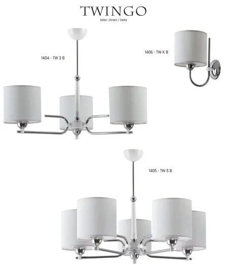 Jupiter 1405 - TW 5 B - Luster na tyči TWINGO 5xE27/60W/230V