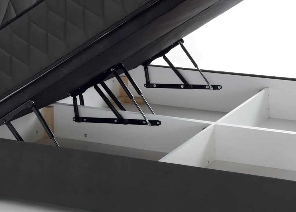 Posteľ Reve 180x200 cm, grafitovo šedá