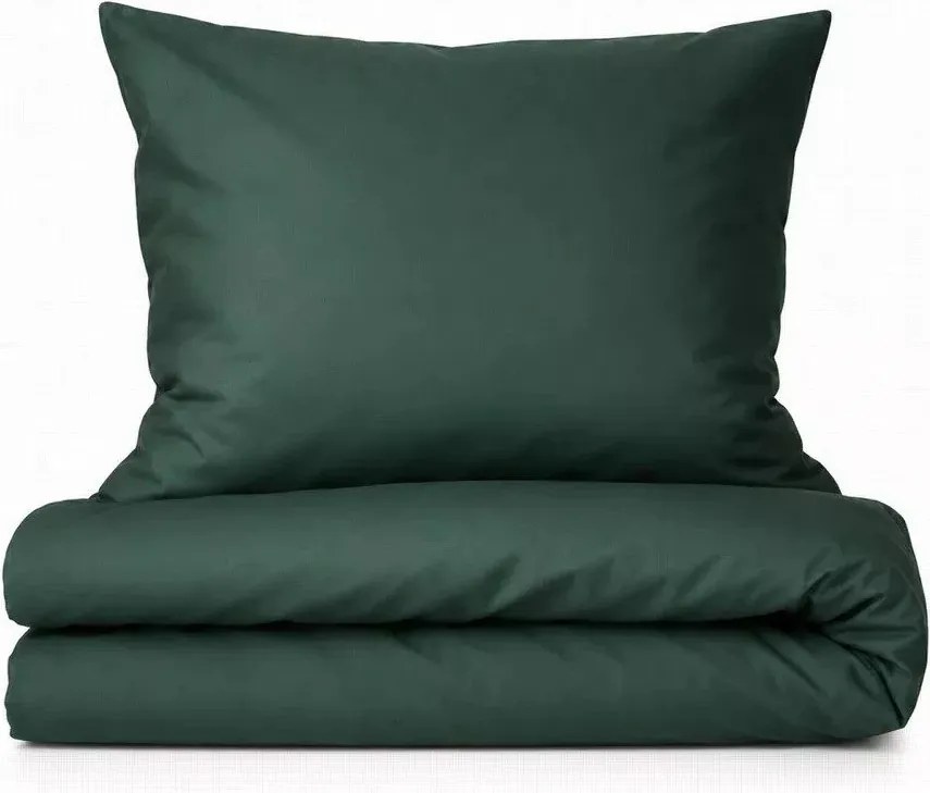 Polášek Obliečky z bavlneného saténu - Dark green | 140 x 220 cm / 70 x 90 cm