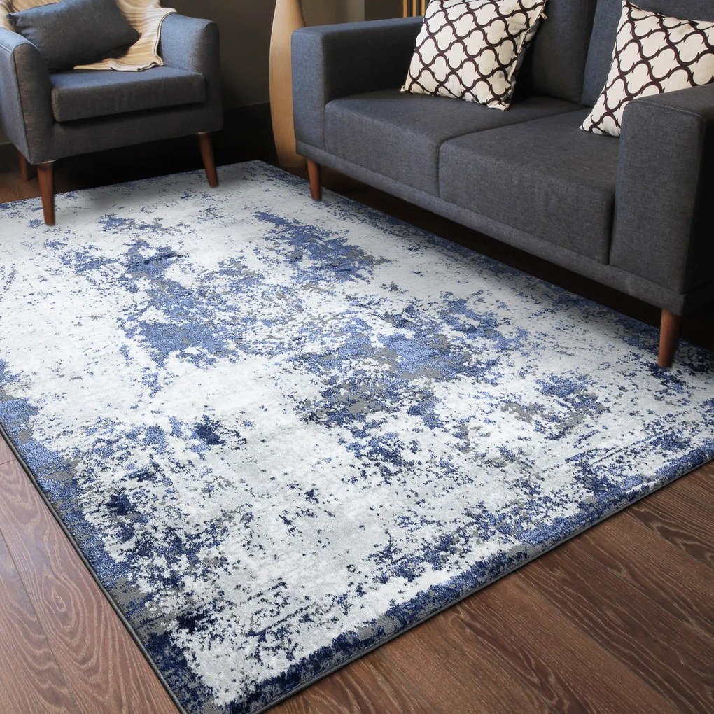 Kusový koberec Allure 1959 white/blue, 80x150, modrá, kancelária, Dywany Łuszczów