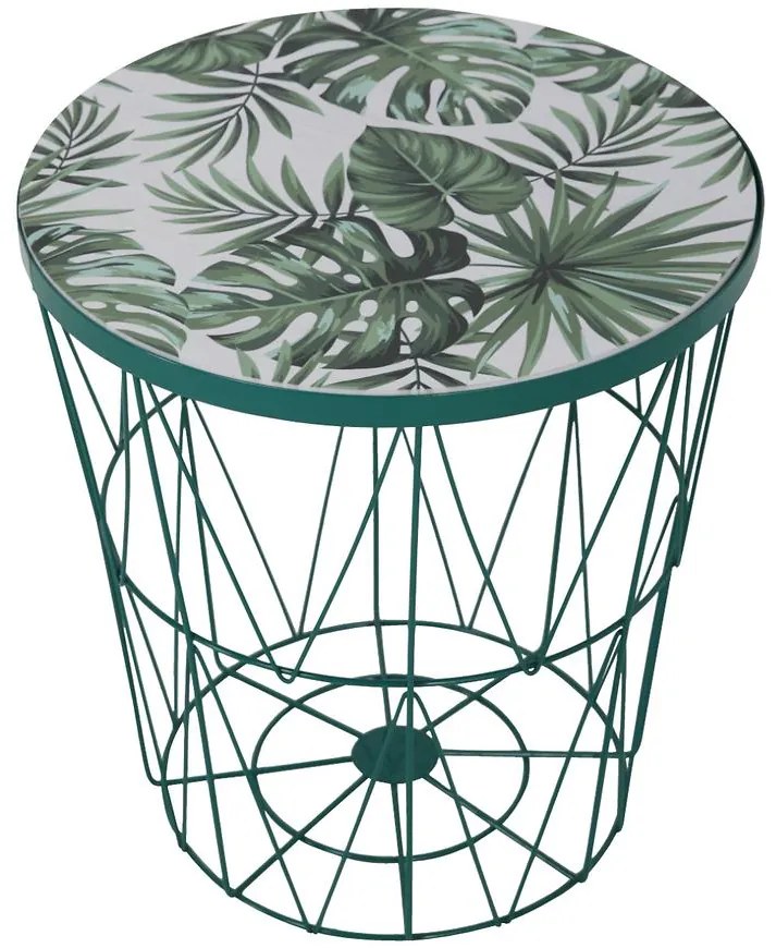 Konferenčný stolík Fern zelený/lístie