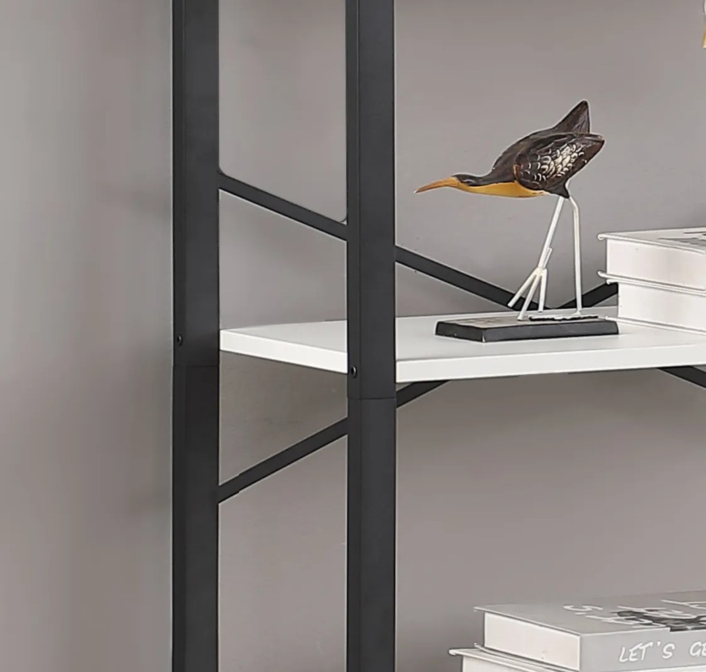 Regál Houseland Evy čierny/biely