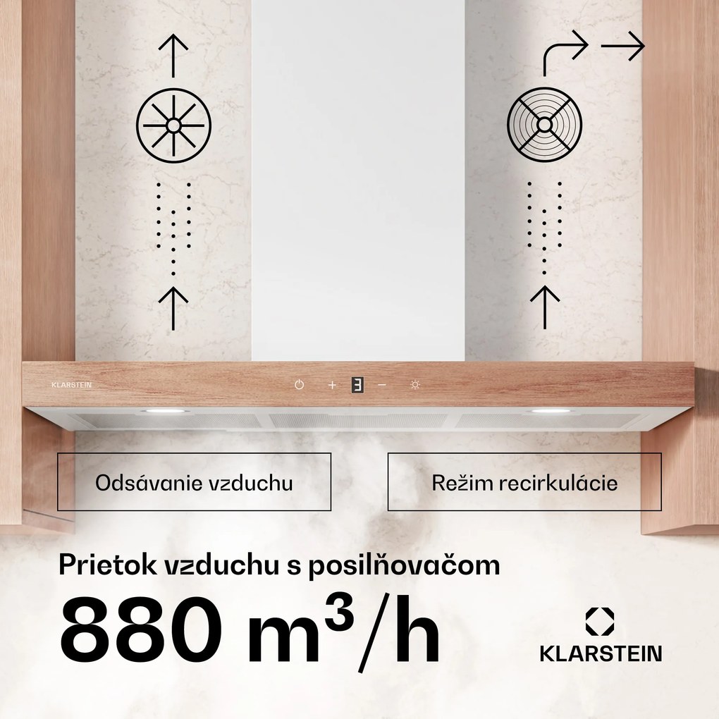 Klarstein ZenFusion T digestor, 881,6 m³/h, A++, 210 W DC, 47 dB, odsávanie/recirkulácia