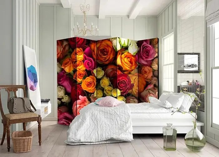 Paraván - Bouquet of Roses II [Room Dividers] Veľkosť: 225x172, Verzia: Obojstranný