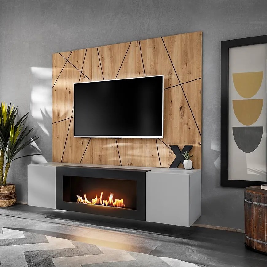 Obývacia stena Xari Pgas Xr G2-K Perla Gray/Artisan