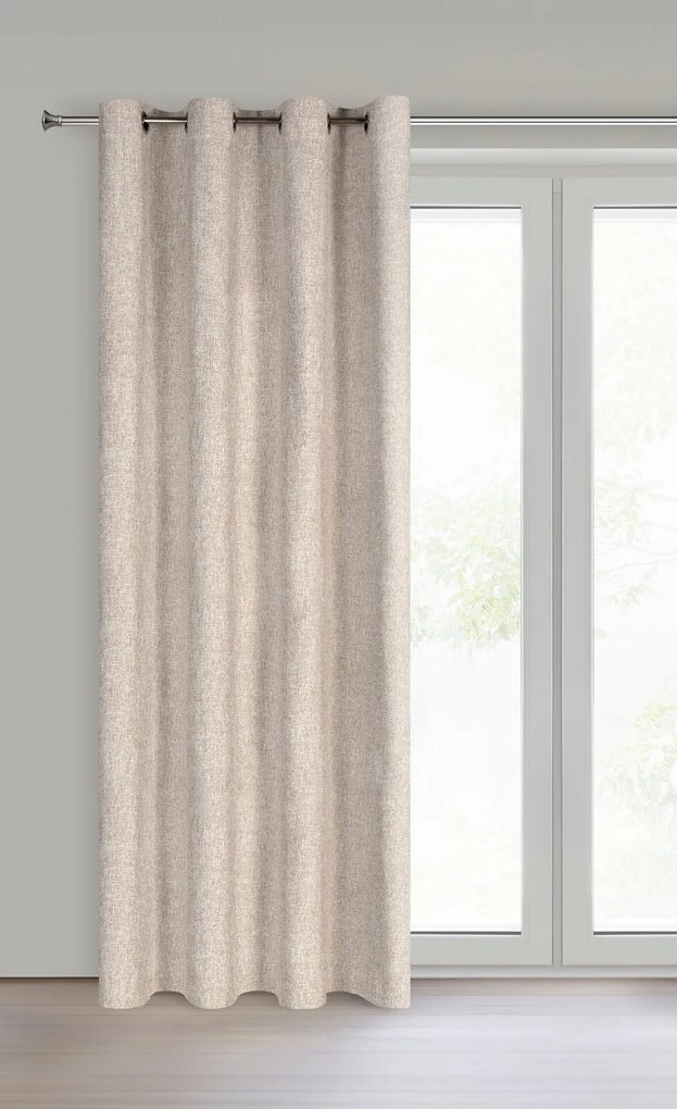 ZÁVES NA KRÚŽKOCH ADELINA 140X250 CM BÉŽOVÁ