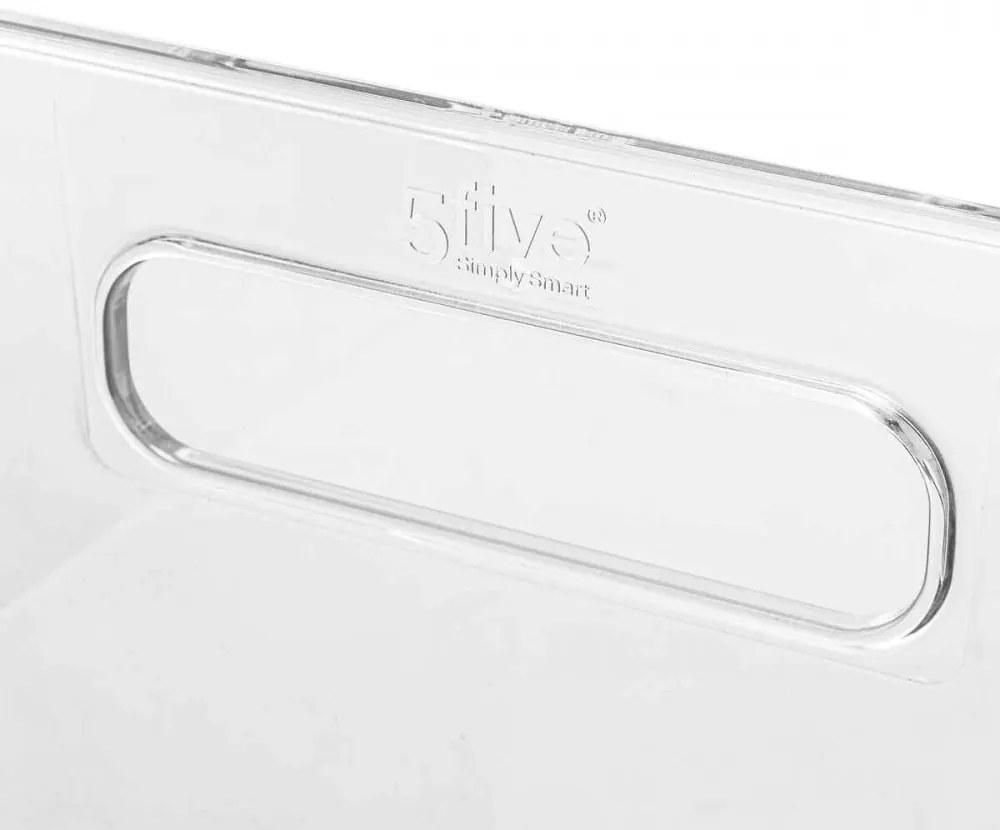 5Five® Transparentný box, viacúčelový, s rúčkami SELENA, 31x15x15