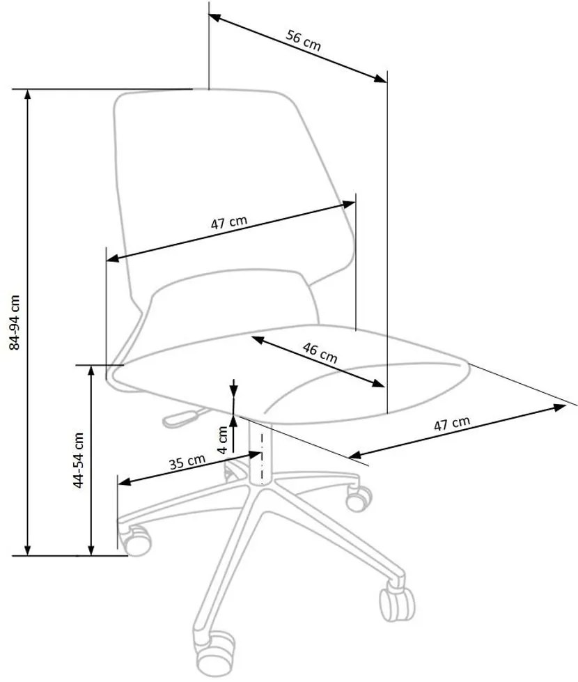 Halmar Detská stolička Gravity, čierna/modrá