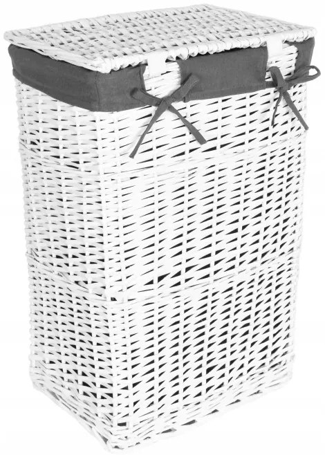 Sada košov na bielizeň biela / sivá 72 l a 114 l