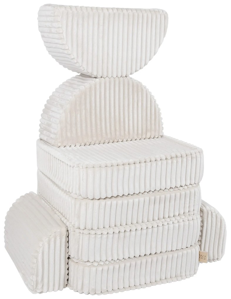 MeowBaby® Churros detská pohovka Max, Cotton Candy White