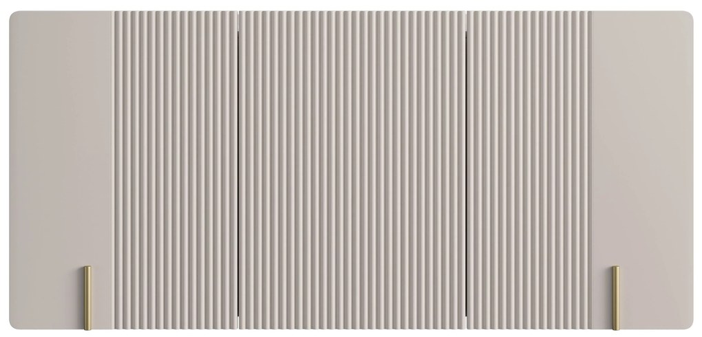 Závesná komoda Malmi 150 cm - kašmírová / zlatá