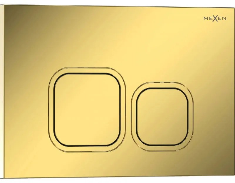 Mexen Tex 03, tlačidlo na splachovanie, zlatá šampanská lesklá, 6103-08