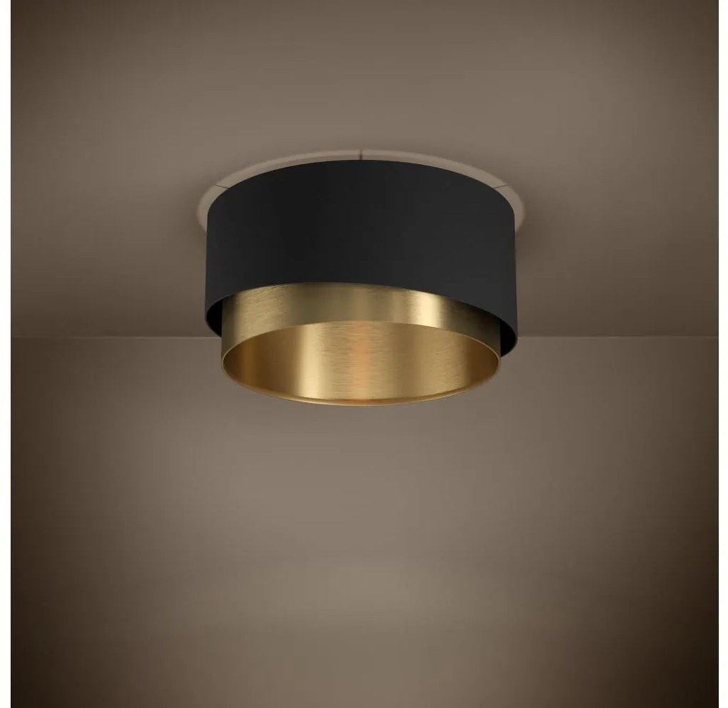 Eglo 39924 - Stropné svietidlo MANDERLINE 1xE27/40W/230V čierna/zlatá