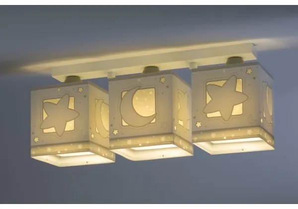 Dalber 63233NE - Detské stropné svietidlo MOONLIGHT 3xE27/60W/230V
