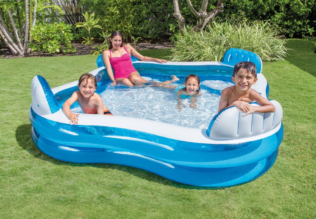 Intex Nafukovací záhradný bazén so sedátkami 229x229cm Intex 56475