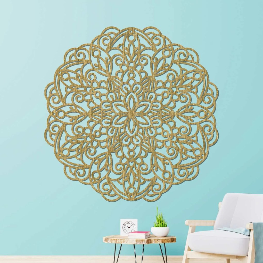 Drevená mandala, obraz na stenu | TERRONY: Preglejka Topoľ - Honey 3071 20 cm 3854-85187 PR0248
