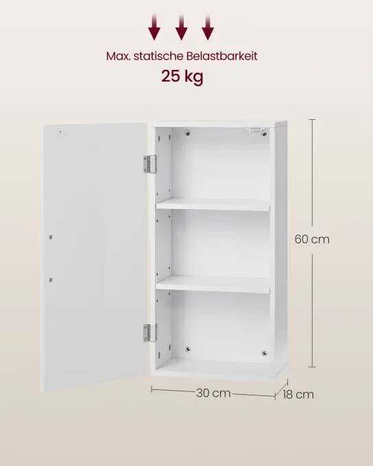 Závesná kúpeľňová skrinka BBK322WB01