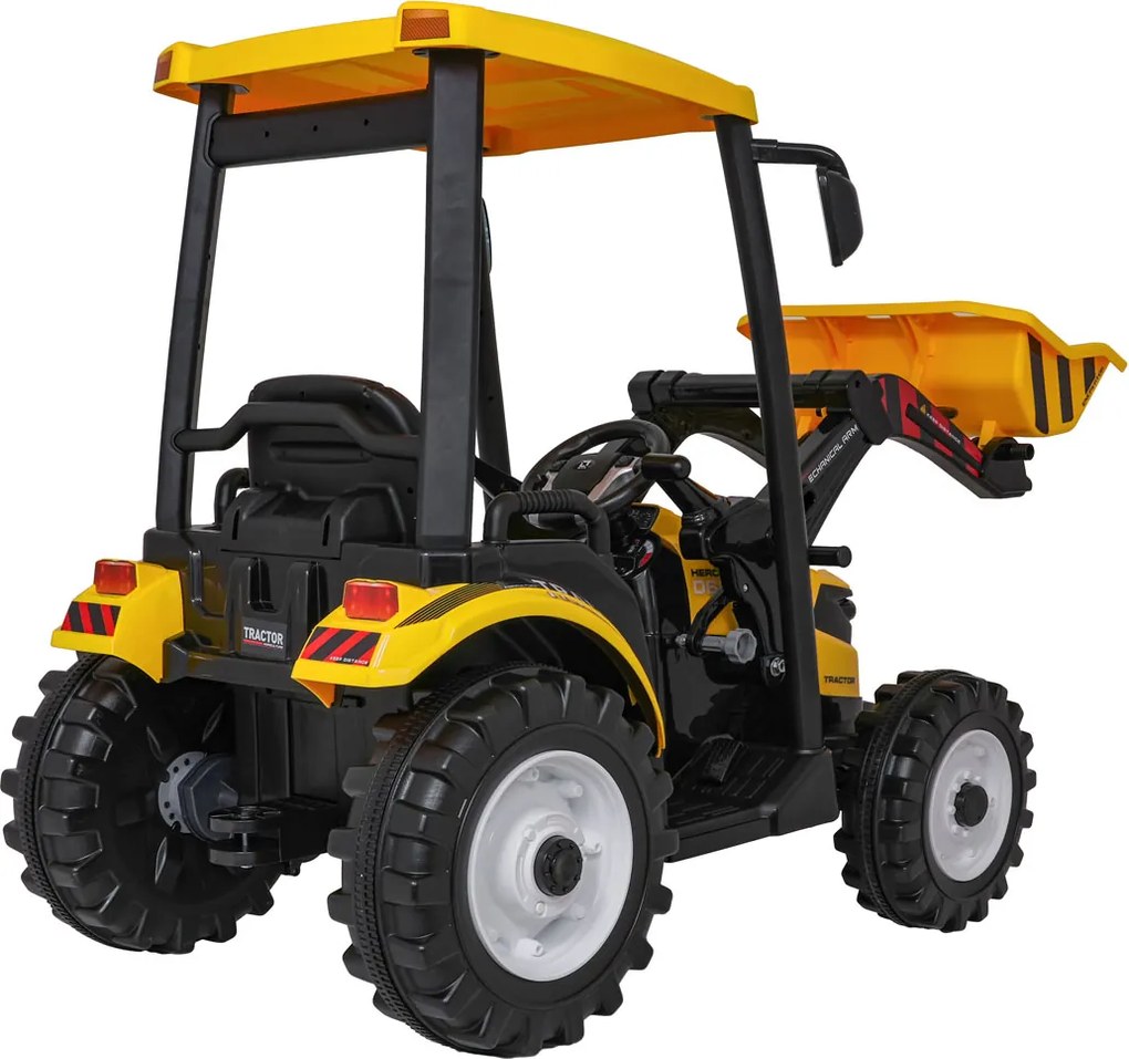 Ramiz MEGA Traktor D68 s prívesom žltý