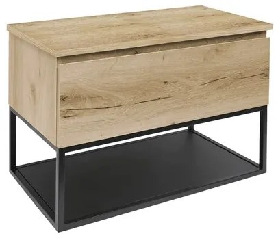 Kúpeľňová skrinka s krytom SAT B-Way dub matný BWAY80OAKDESK, 1 ks