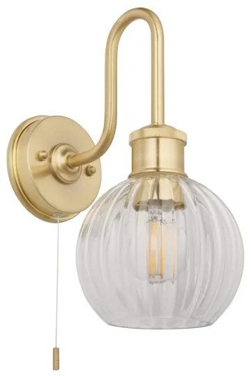 Endon 95507 - Kúpeľňové nástenné svietidlo KENDALL 1xE27/10W/230V IP44 mosadz