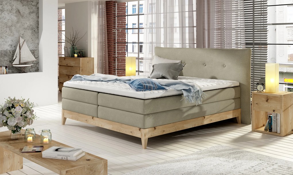 Luxusná box spring posteľ Pluto 160x200