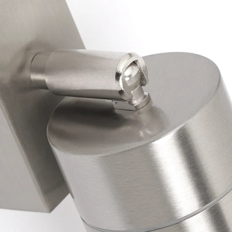 Vonkajšie nástenné svietidlo oceľ IP44 otočné a nakloniteľné - Solo