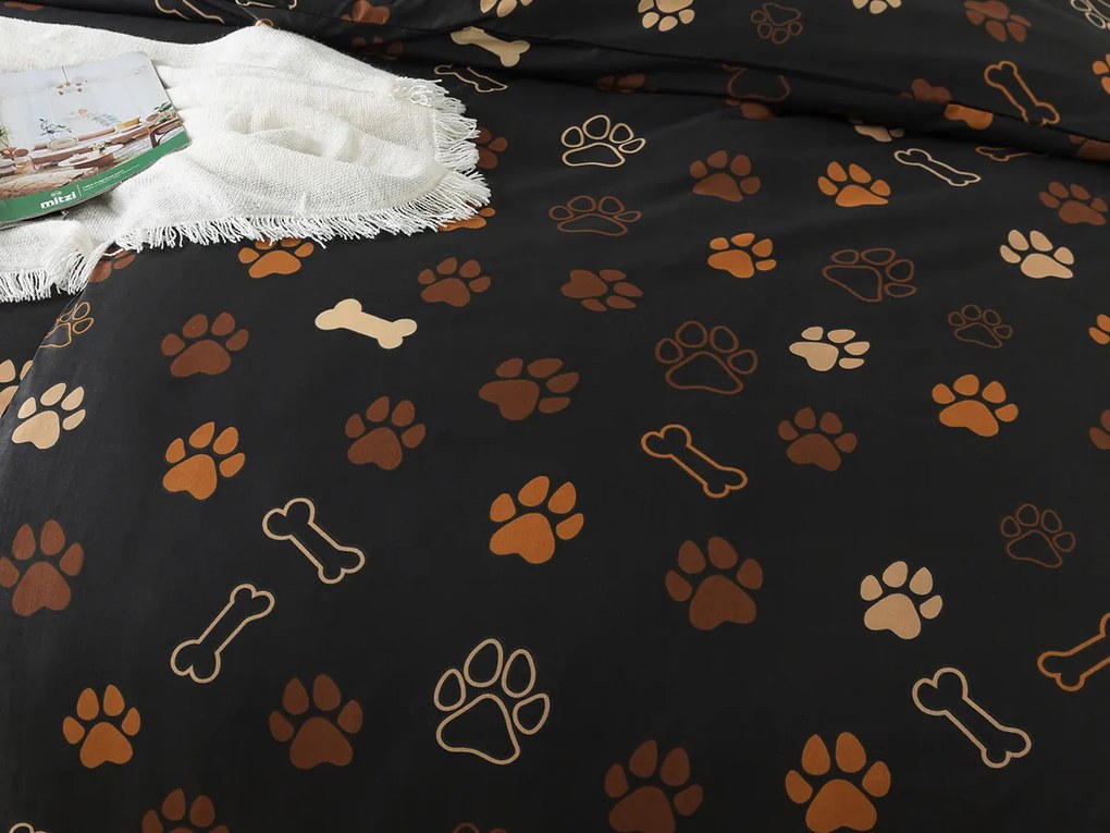 XPOSE® Bavlnené Renforcé obliečky LABKY - čierne