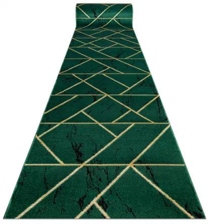 Behúň EMERALD exkluzívne 1012 glamour, štýlový mramor, geometrický zelené / zlato Veľkosť: 100 cm