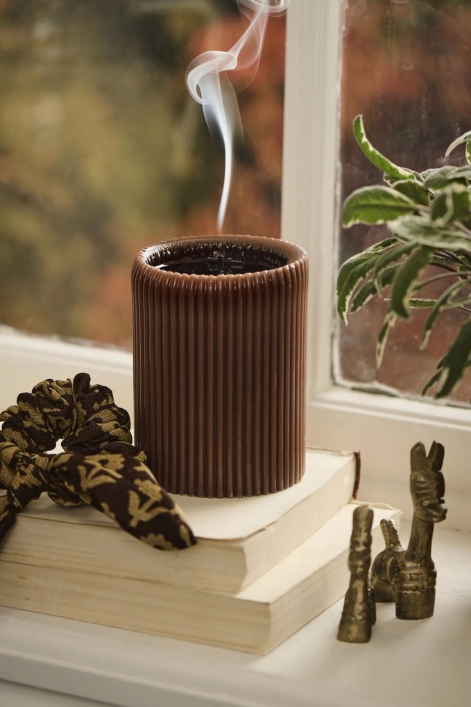 Ib Laursen Sviečka Grooved Hazelnut