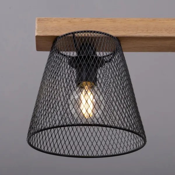 Briloner 4077-035 - Luster na lanku WOOD & STYLE 3xE14/25W/230V