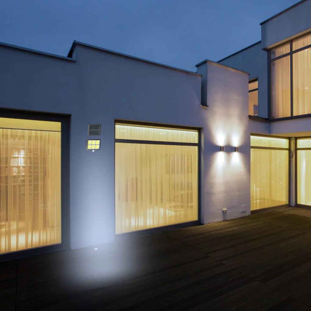Solárna lampa so senzorom pohybu a súmraku 120 LED