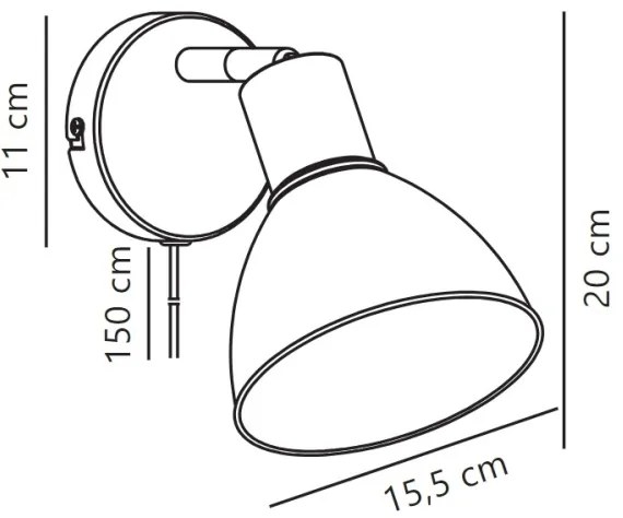 Nordlux - Nástenné bodové svietidlo POP 1xE27/18W/230V béžová