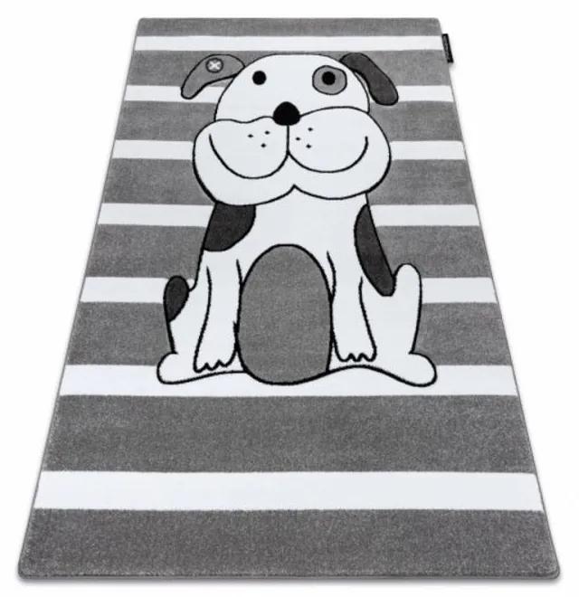Detský kusový koberec Psík sivý 140x190cm