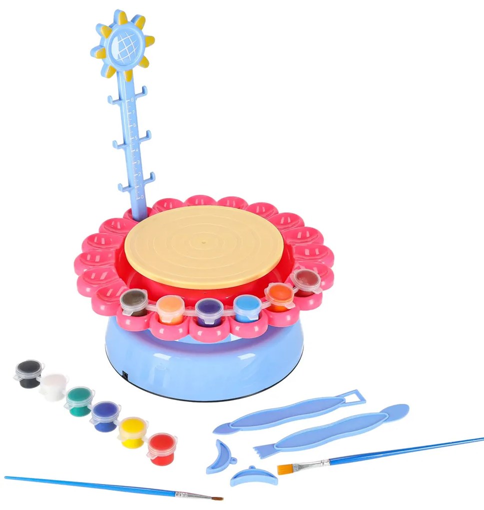 KIK Keramický kruh kreatívna sada s hlinou a farbami 600g