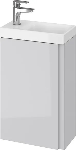 Cersanit Moduo, závesná umývadlová skrinka 39x21,5x66 cm + umývadlo 40cm, šedá lesklá, S801-217-DSM
