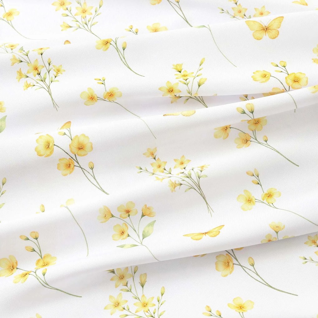 Goldea okrúhly teflónový obrus - žltá lúka Ø 160 cm