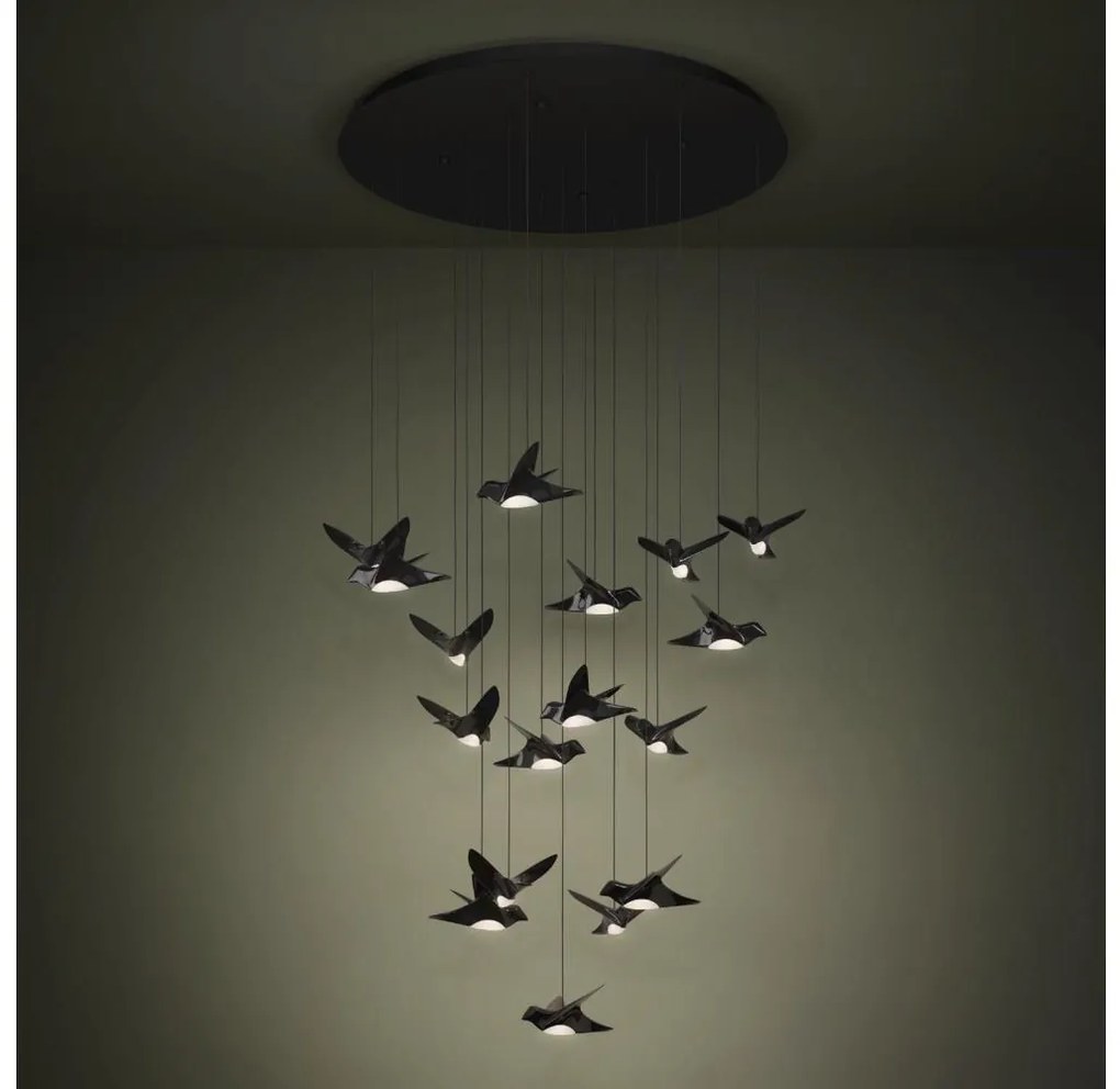 Eglo 390352 - LED Stmievateľný luster na lanku PARATEBUENO 17xLED/3W/230V čierna