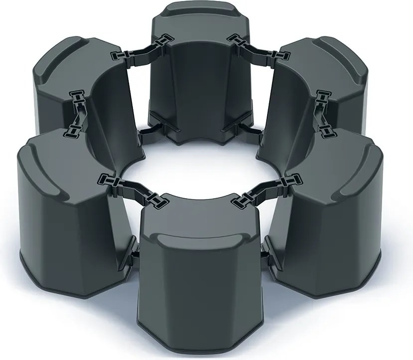Podstavec pod sud na dažďovú vodu MODULAR BASEWAN SET II antracit