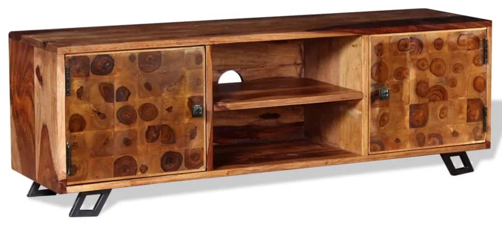 vidaXL TV stolík z masívneho sheeshamového dreva, 120x30x40 cm