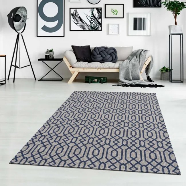 Koberec Casa Cotton 21421 sivý / granátový