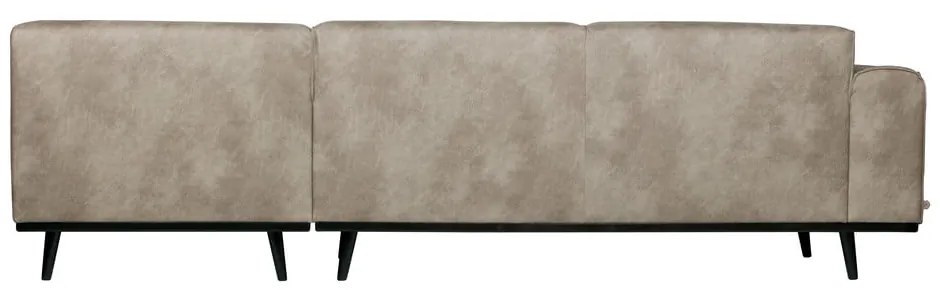 Svetlosivá rohová pohovka z imitácie kože (pravý roh/do L) Statement – WOOOD