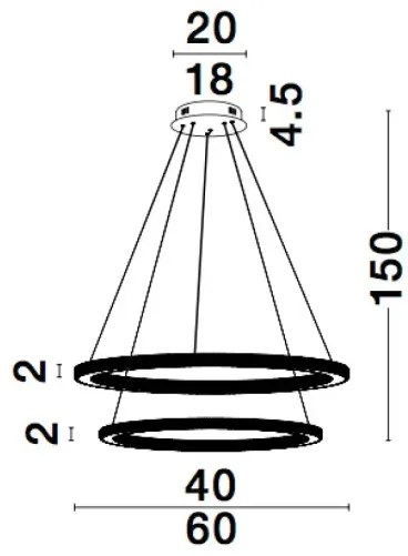 LED luster Cilion 56W 60 zlaté