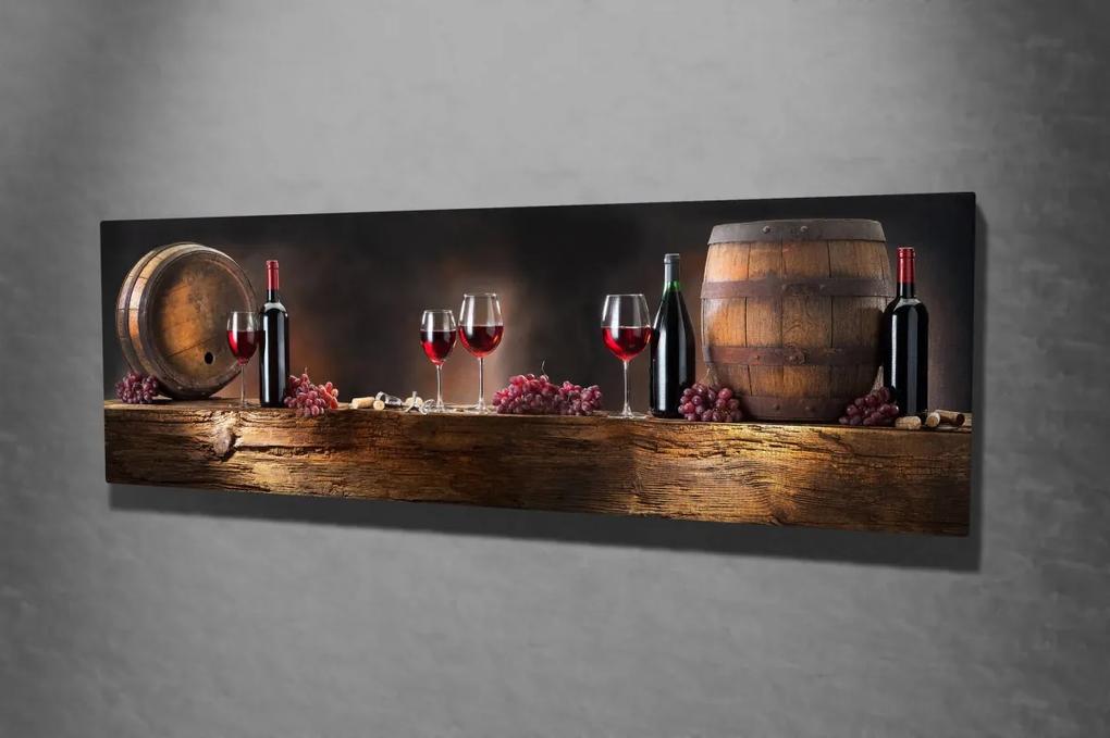 Obraz na plátne Romantic wine PC010 30x80 cm