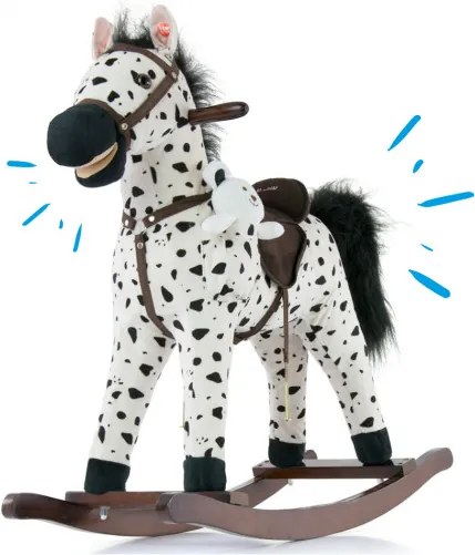 Hojdací koník Mustang s čiernymi bodkami
