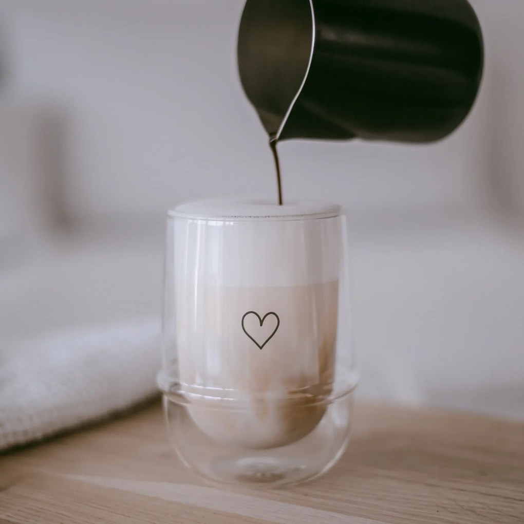 Eulenschnitt Dvojstenný pohár na teplé nápoje Heart 300 ml