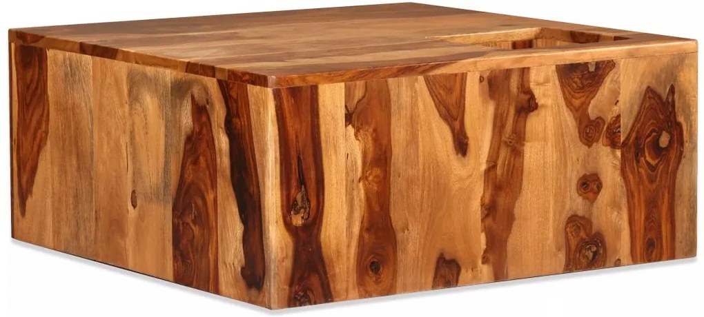 244927 Edco Konferenčný stolík masívne sheeshamové drevo, 70x70x30 cm