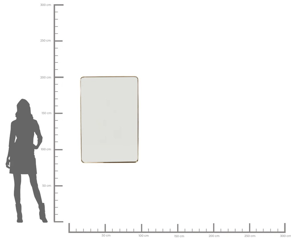 Curve Rectangular zrkadlo 80x120cm