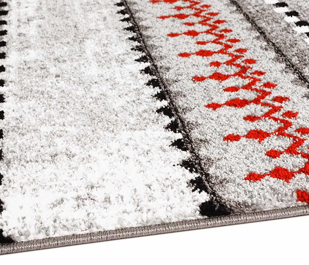 Dekorstudio Moderný koberec MODA SOFT sivo červený 1136 Rozmer koberca: 120x160cm