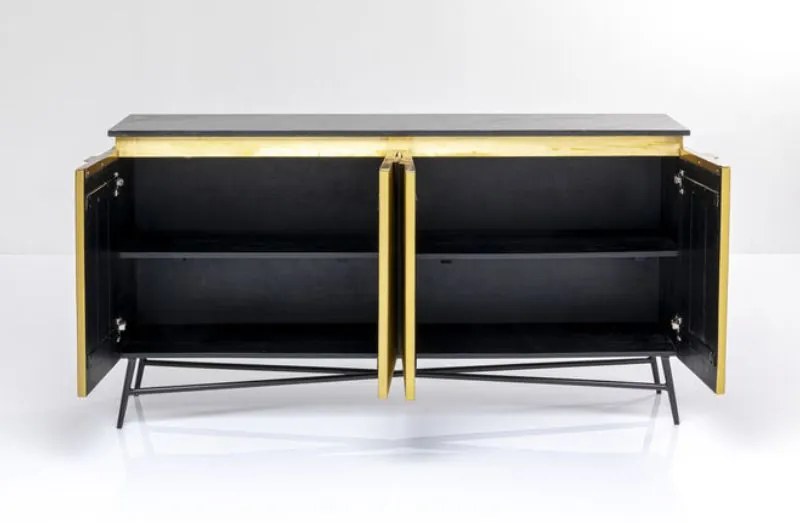 Goldie komoda čierno-zlatá 160x86 cm